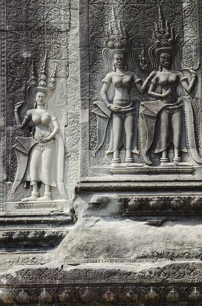 石造りのクメール彫刻アンコール ワット カンボジア — ストック写真