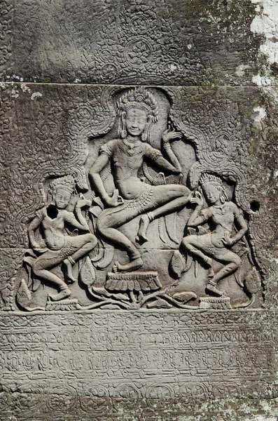 Sculptures en pierre khmère angkor wat cambodia — Photo