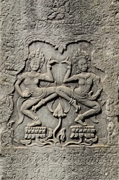 크메르 돌 조각 앙코르 와트 캄보디아 — 스톡 사진