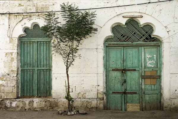 Doorway in massawa eritrea ottoman influence — Stock Photo, Image