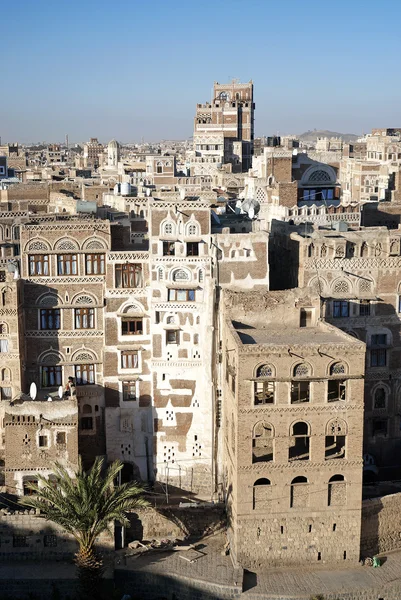 Architecture traditionnelle à Sanaa Yémen — Photo