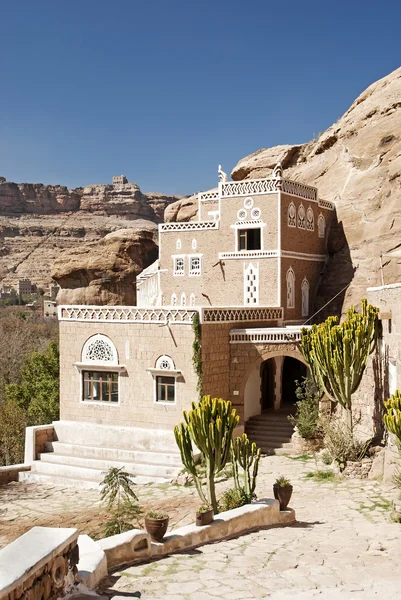 Traditionella jemenitiska hus nära sanaa Jemen — Stockfoto