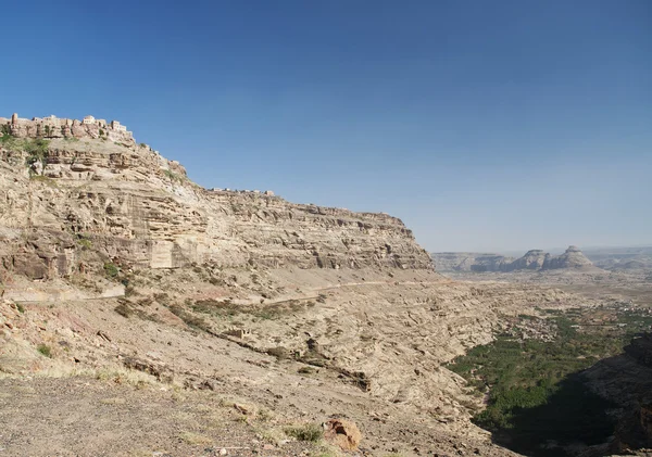 Rural landscape near sanaa yemen — Stock Photo, Image