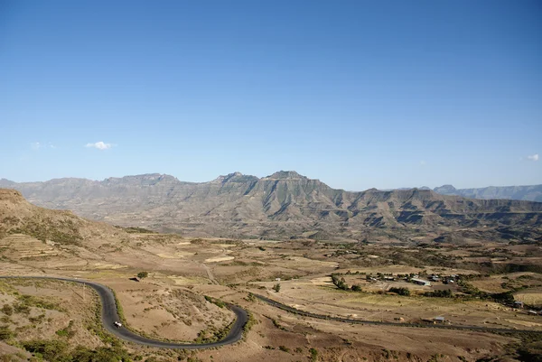 Simien bjerge landskab i ethiopia - Stock-foto