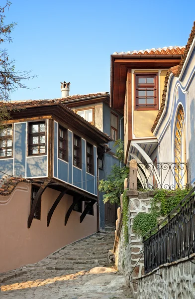 Staré město, ulice v Plovdivu, Bulharsko — Stock fotografie