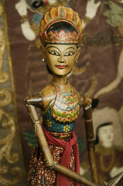Wooden puppet in bali indonesia — Stock Photo, Image