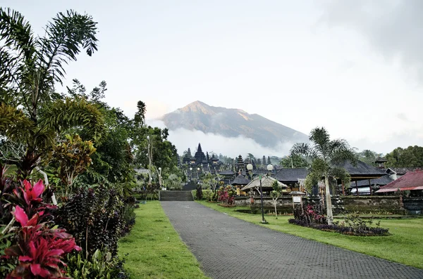 stock image Besakih temple and mount agung in bali indonesia