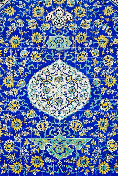 Keramik bemalte Kunstfliesen esfahan iran — Stockfoto