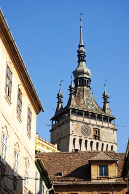 Rooftops of sighisoara in romania clipart