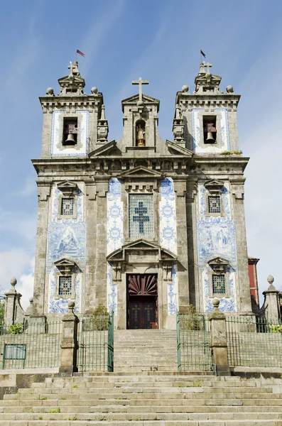 Santo ildefonso church in porto portugal — Stock Photo, Image