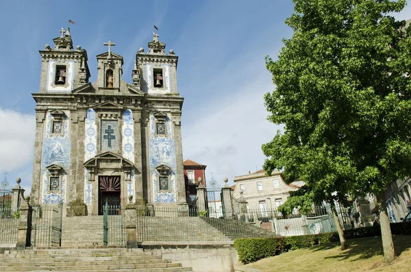 Santo ildefonso church in porto portugal — Stock Photo, Image