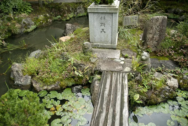 在日本京都的日本传统园林 — 图库照片
