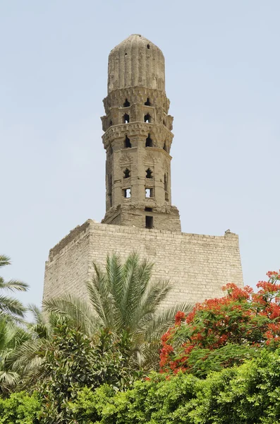 Minaret bij bab al-futuh in Caïro Egypte — Stockfoto