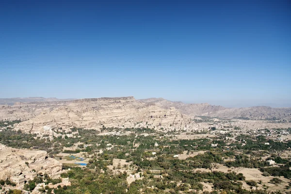 Jemen landschap in de buurt van sanaa — Stockfoto