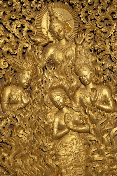 关于在老挝寺佛教宗教人物 — 图库照片
