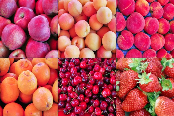 Fruit collage — Stockfoto