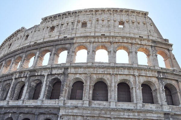 The Colosseum or Coliseum (Colosseo) in Rome