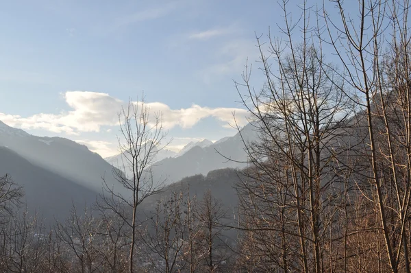 Scena invernale di montagna — Foto Stock