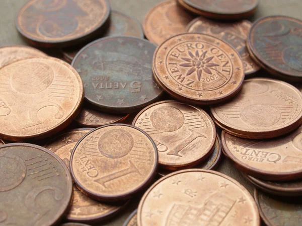 欧元硬币 — 图库照片