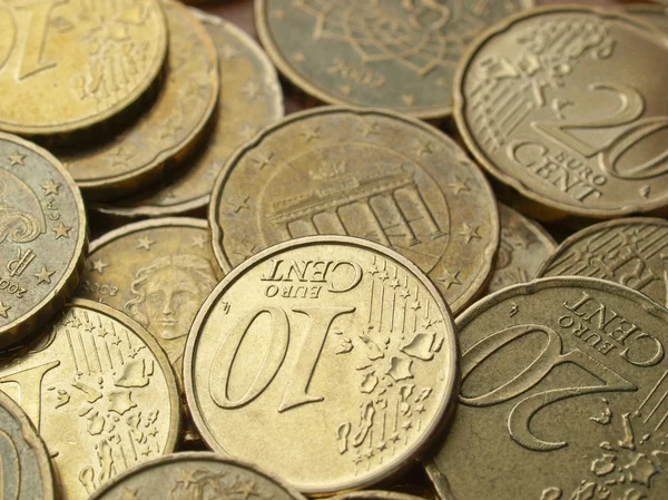 Euro pièces fond — Photo