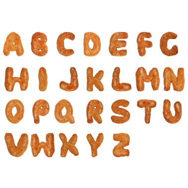 British alphabet letters clipart