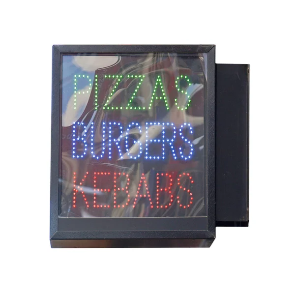 Pizza Burger Kebab sign