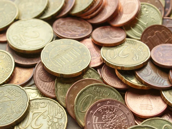 Euro coins background — Stock Photo, Image