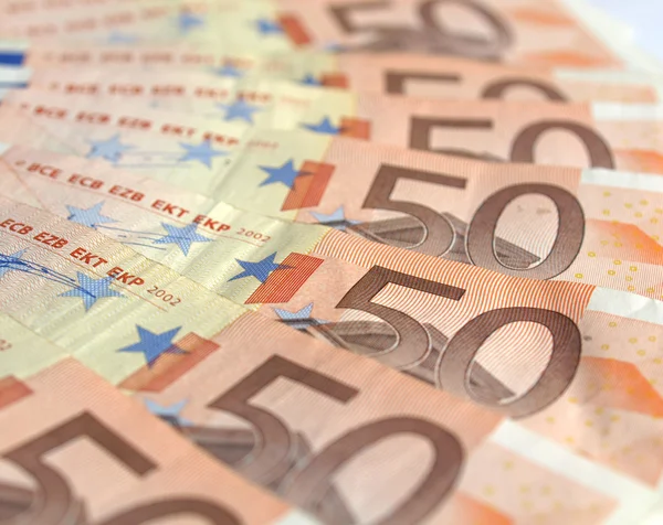 Euron bankonotes bakgrund — Stockfoto