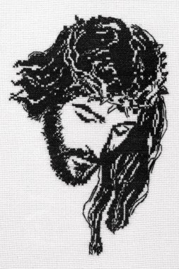 Jesus Christ cross stitch clipart