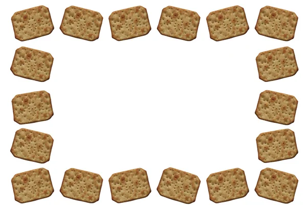 Biscuit cracker cadru — Fotografie, imagine de stoc