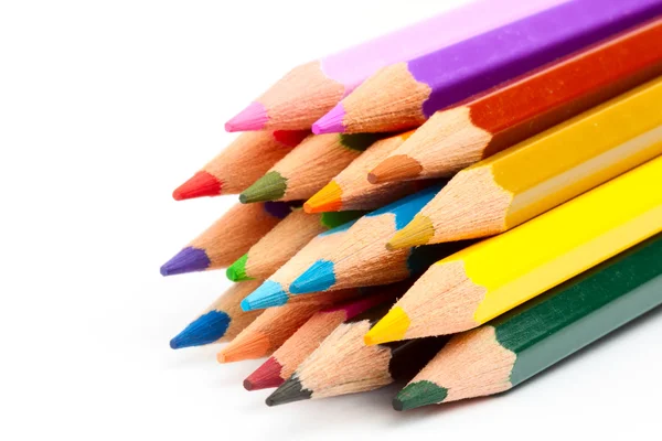 Muchos lápices coloridos diferentes — Foto de Stock
