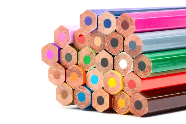 Wiele różnych ołówki kolorowe — Zdjęcie stockowe