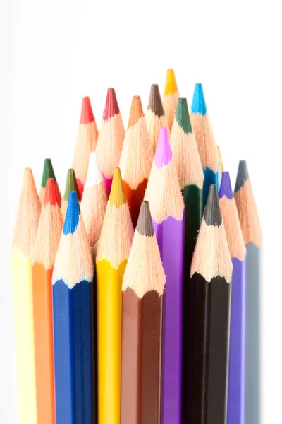 Muchos lápices coloridos diferentes — Foto de Stock