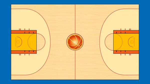 Uma ilustração incrível da quadra de basquete — Fotografia de Stock