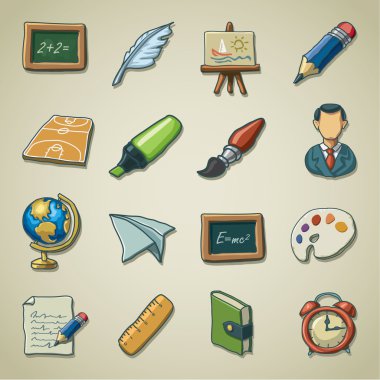 Freehands icons - school clipart