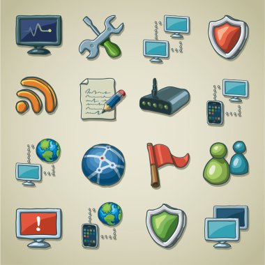 Freehands icons - networking clipart