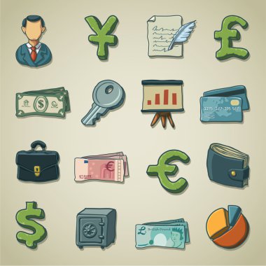 Freehands icons - banking clipart