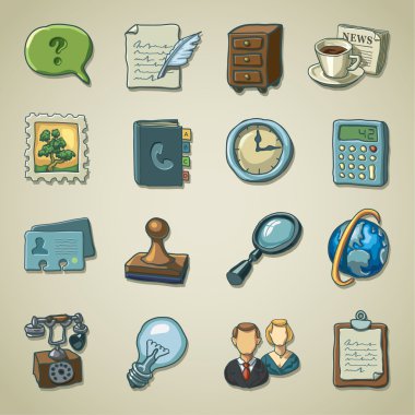 Freehands icons - office clipart