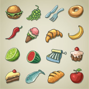 Freehands icons - food clipart