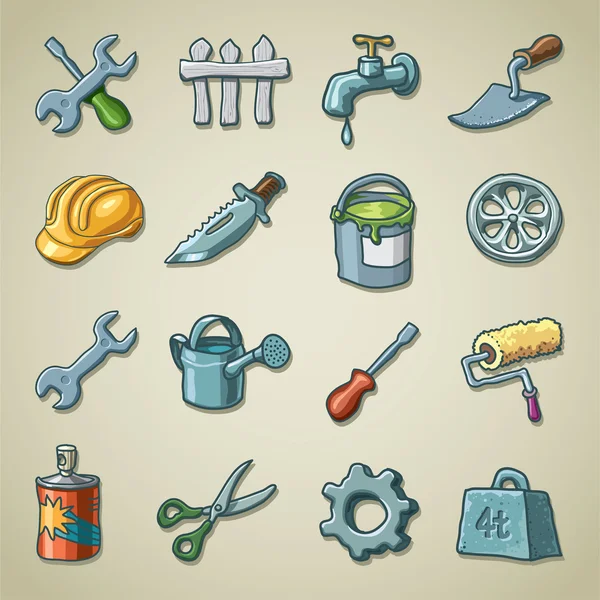 Iconos de manos libres - herramientas — Vector de stock