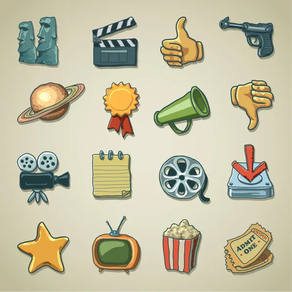Freehands icons - movie — Stock Vector