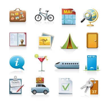 Travel icon set clipart