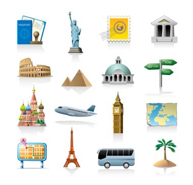 Travel icon set clipart