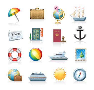 Travel icon set clipart