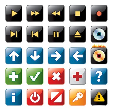 Navigation icons clipart