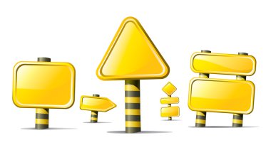 Blank traffic signs clipart