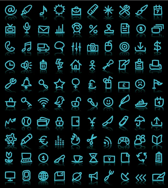 Conjunto de iconos simples — Vector de stock