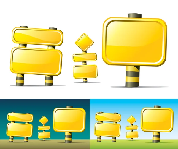 Signalisation routière jaune — Image vectorielle