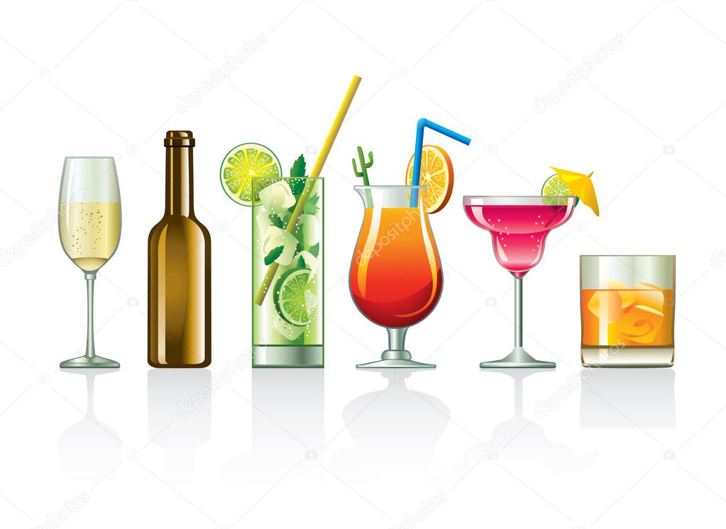 Illustration - cocktail set