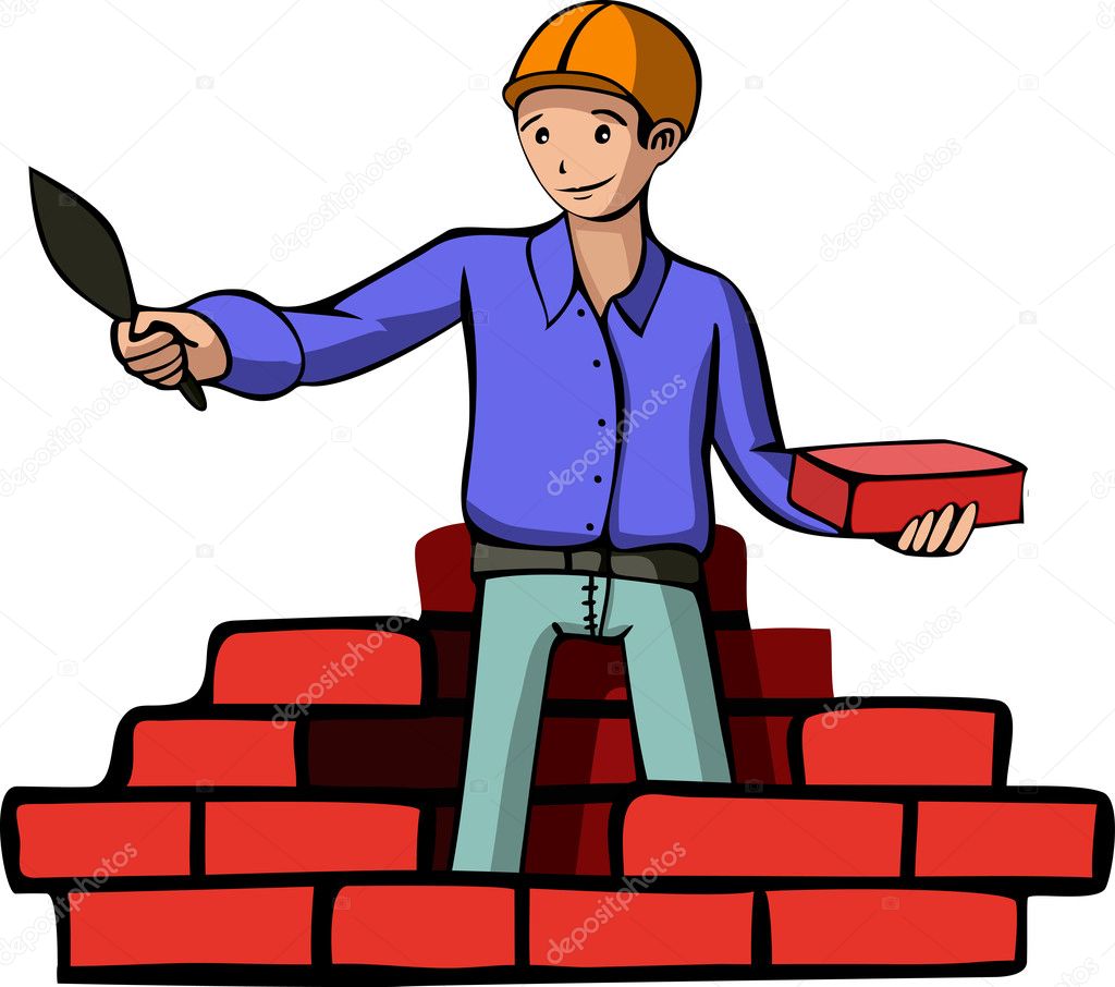 Illustration of a builder